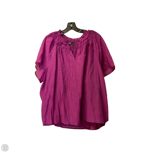Top Short Sleeve By Cmc In Purple, Size: Xxl
