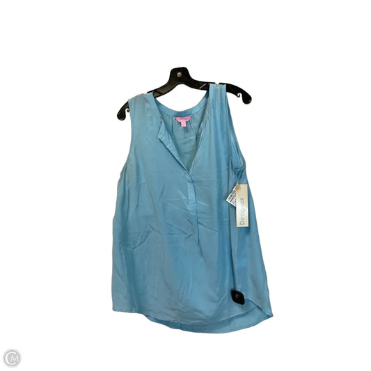 Top Sleeveless Designer By Lilly Pulitzer In Blue, Size: Xl