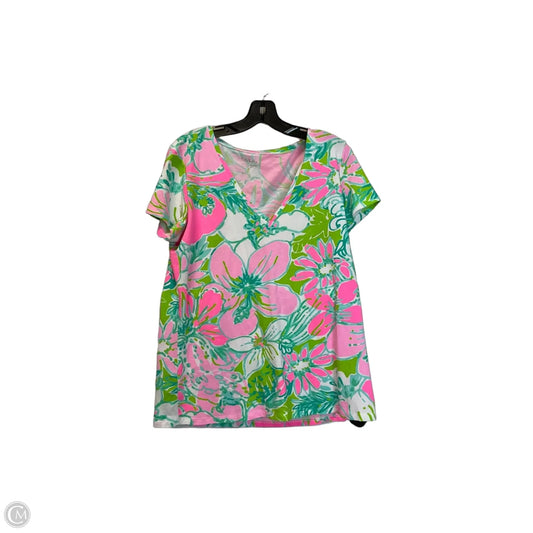 Top Short Sleeve Designer By Lilly Pulitzer In Multi-colored, Size: Xl