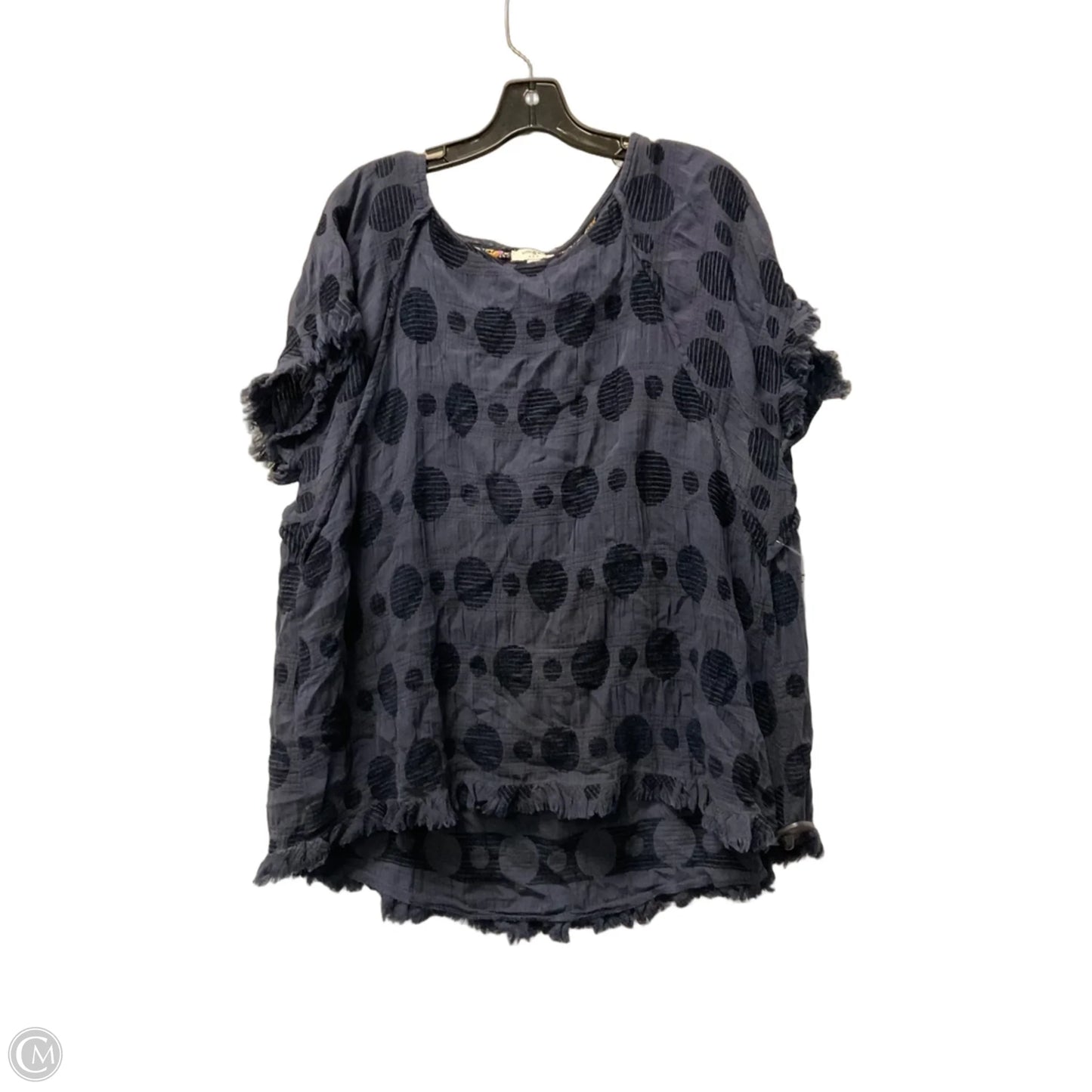 Top Short Sleeve By Umgee In Blue, Size: L