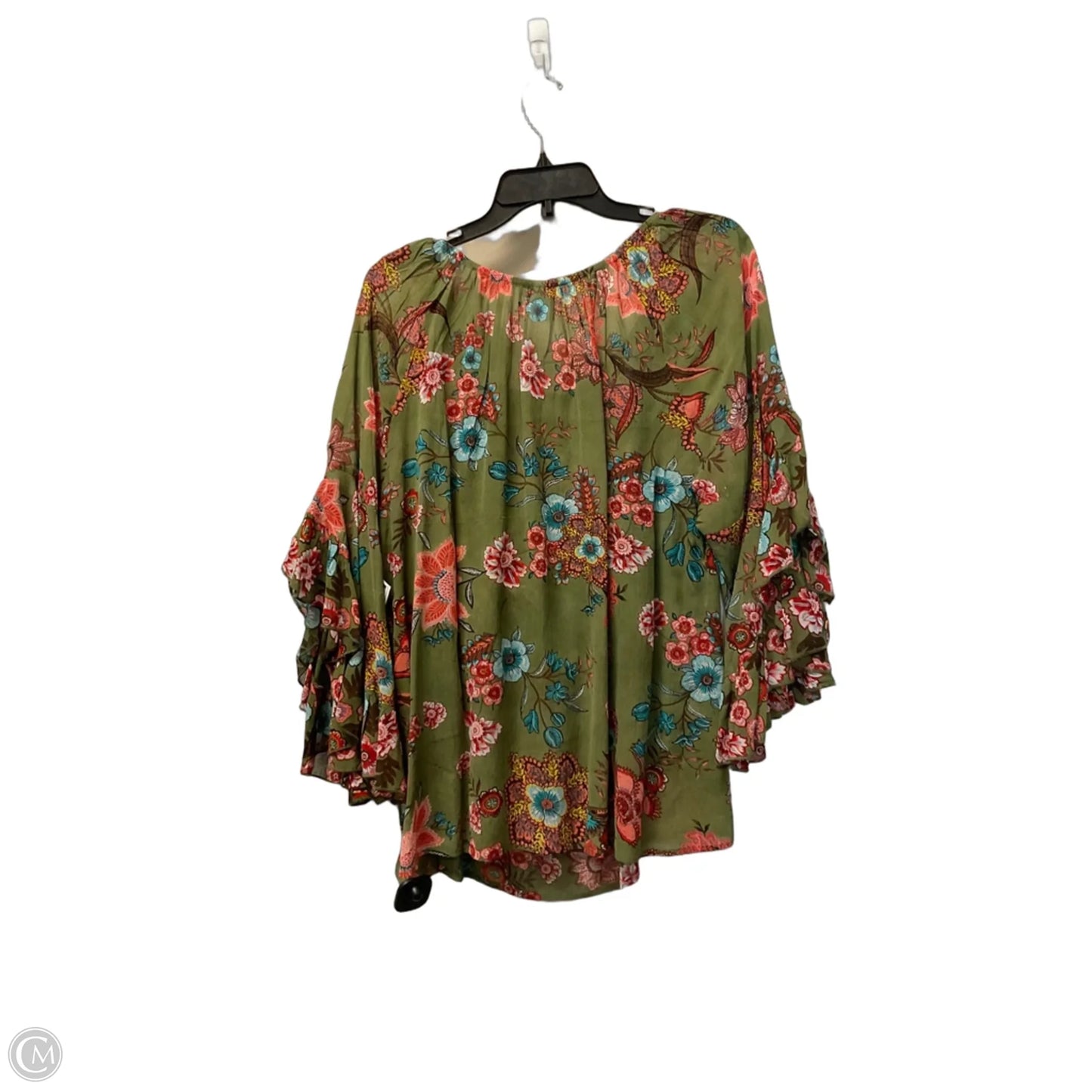 Top Long Sleeve By Bila In Green, Size: 2x