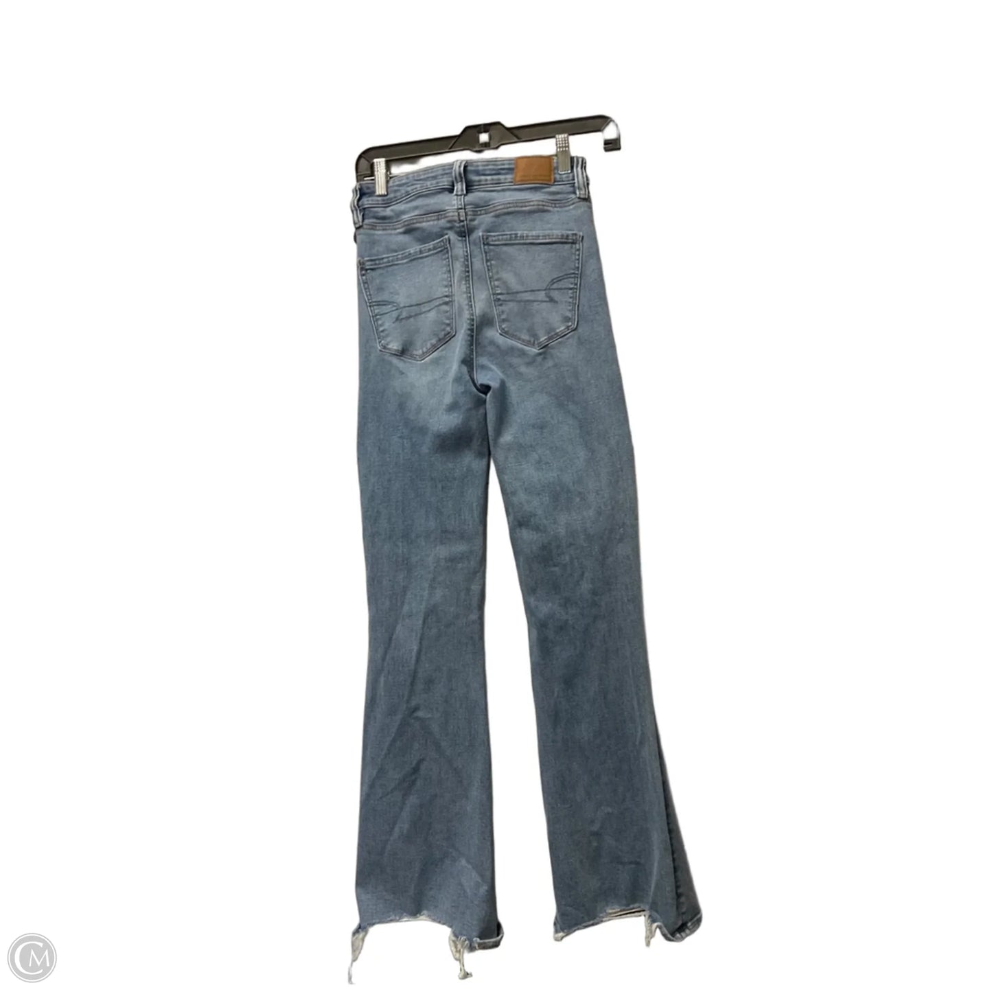Jeans Flared By American Eagle In Blue Denim, Size: 0