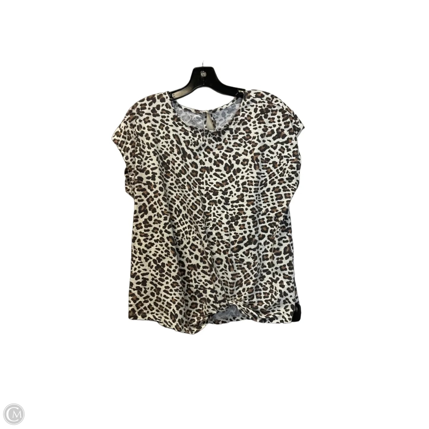 Top Short Sleeve By Maurices In Animal Print, Size: L