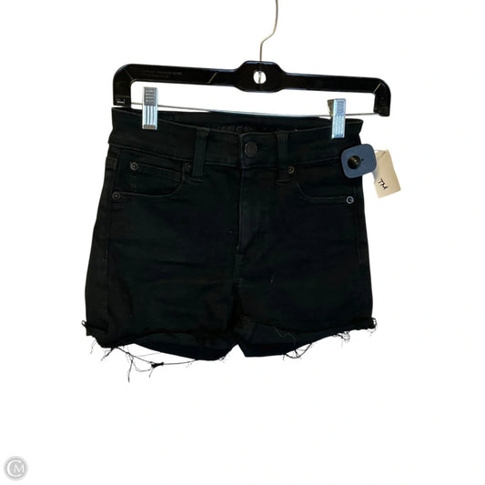 Shorts By American Eagle In Black Denim, Size: 0