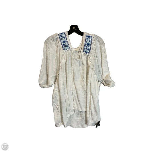 Top Long Sleeve By Clothes Mentor In White, Size: L