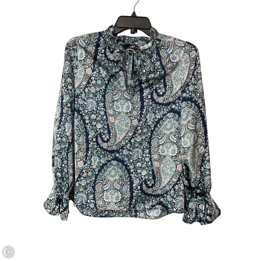 Top Long Sleeve By J. Crew In Blue, Size: Xs