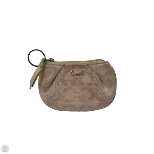 Coin Purse Designer By Coach, Size: Small