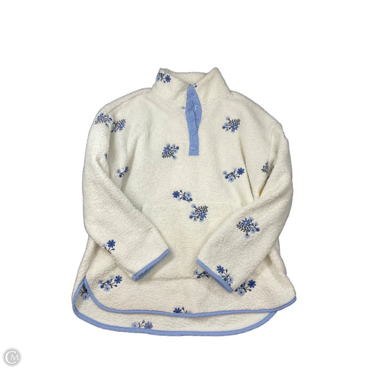 Jacket Fleece By Wonderly In Blue & White, Size: M