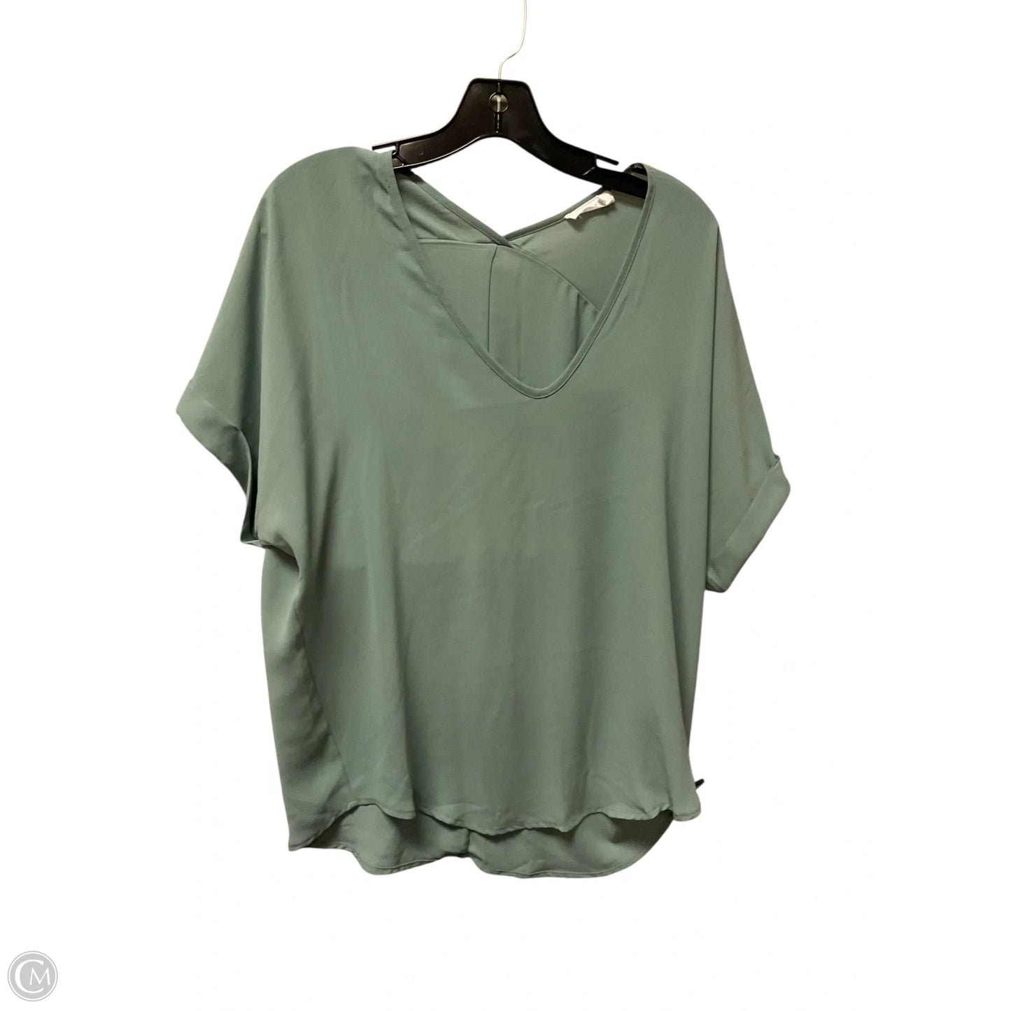 Top Short Sleeve By Lush In Green, Size: S