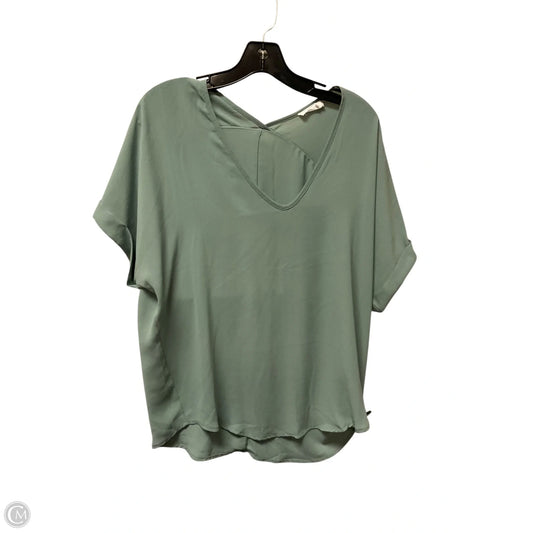 Top Short Sleeve By Lush In Green, Size: S