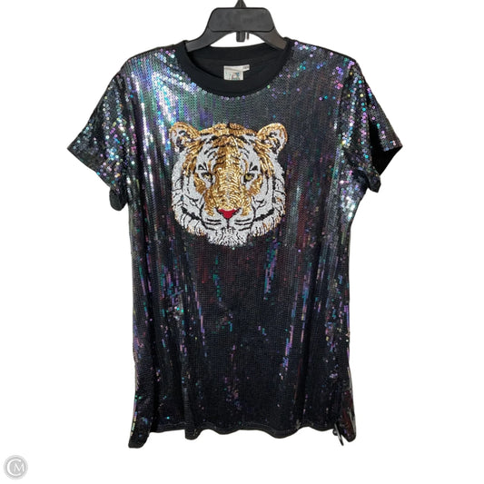 Dress Casual Short By Queen Of Sparkles In Multi-colored, Size: L