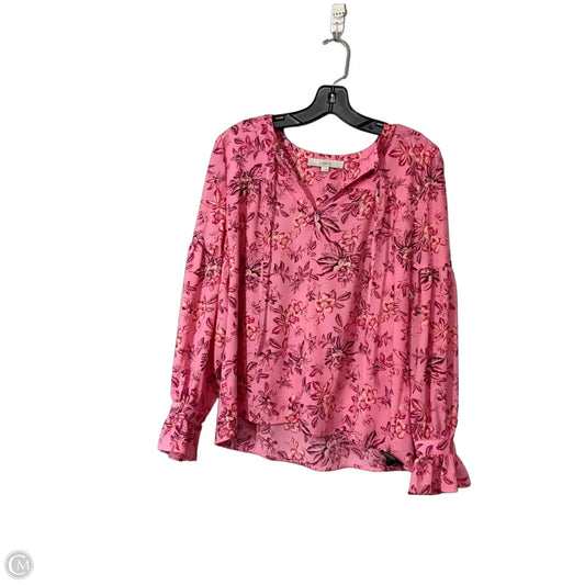 Top Long Sleeve By Loft In Pink, Size: S