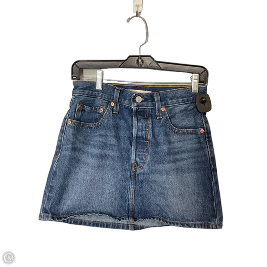 Skirt Mini & Short By Levis In Blue Denim, Size: 0