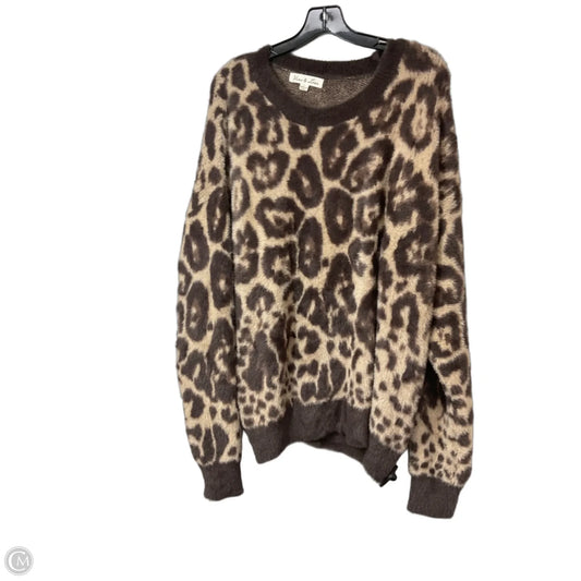Sweater By Vine & Love In Animal Print, Size: L