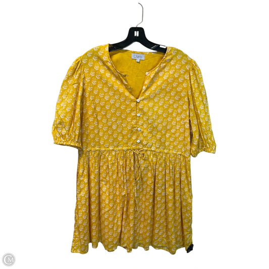 Dress Casual Short By Clothes Mentor In Yellow, Size: L