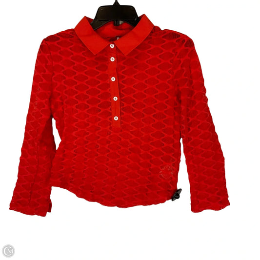 Top Long Sleeve By Free People In Orange, Size: M