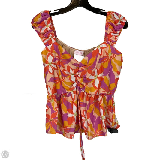 Top Short Sleeve By Pink Lily In Multi-colored, Size: M
