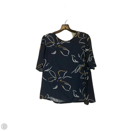 Top Short Sleeve By Ann Taylor In Blue, Size: L