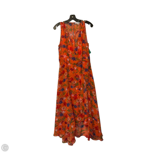 Dress Casual Maxi By Calvin Klein In Orange, Size: 12