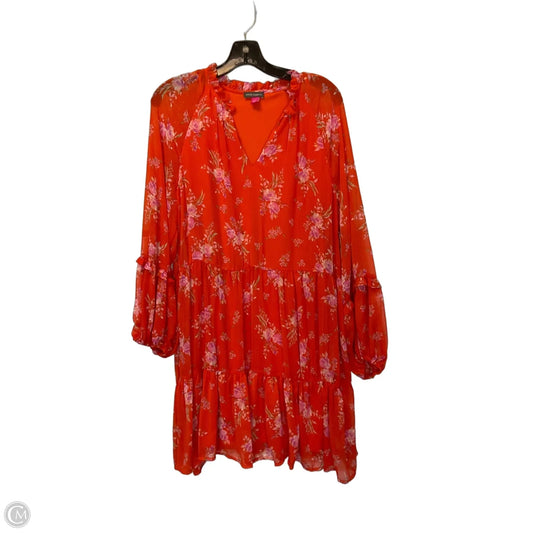 Dress Casual Short By Vince Camuto In Orange, Size: L