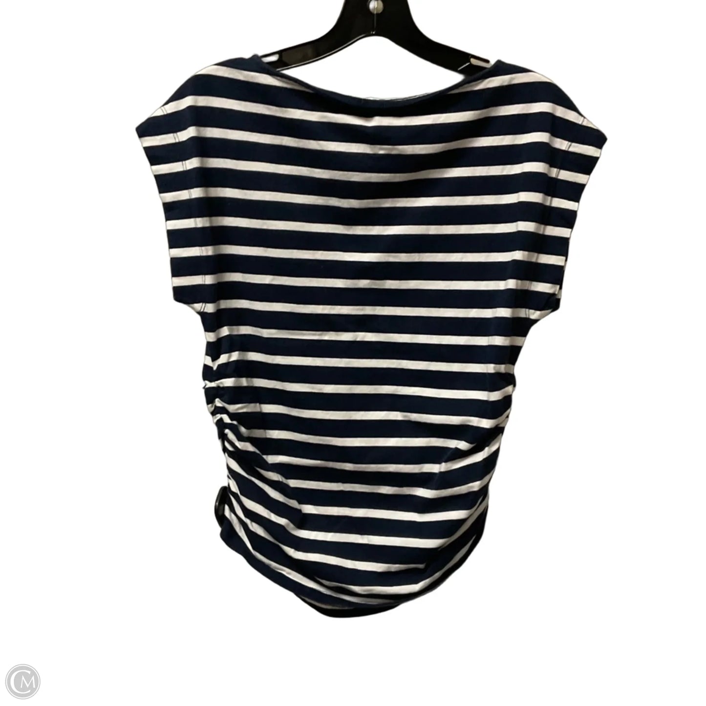 Top Short Sleeve By Loft In Striped Pattern, Size: S