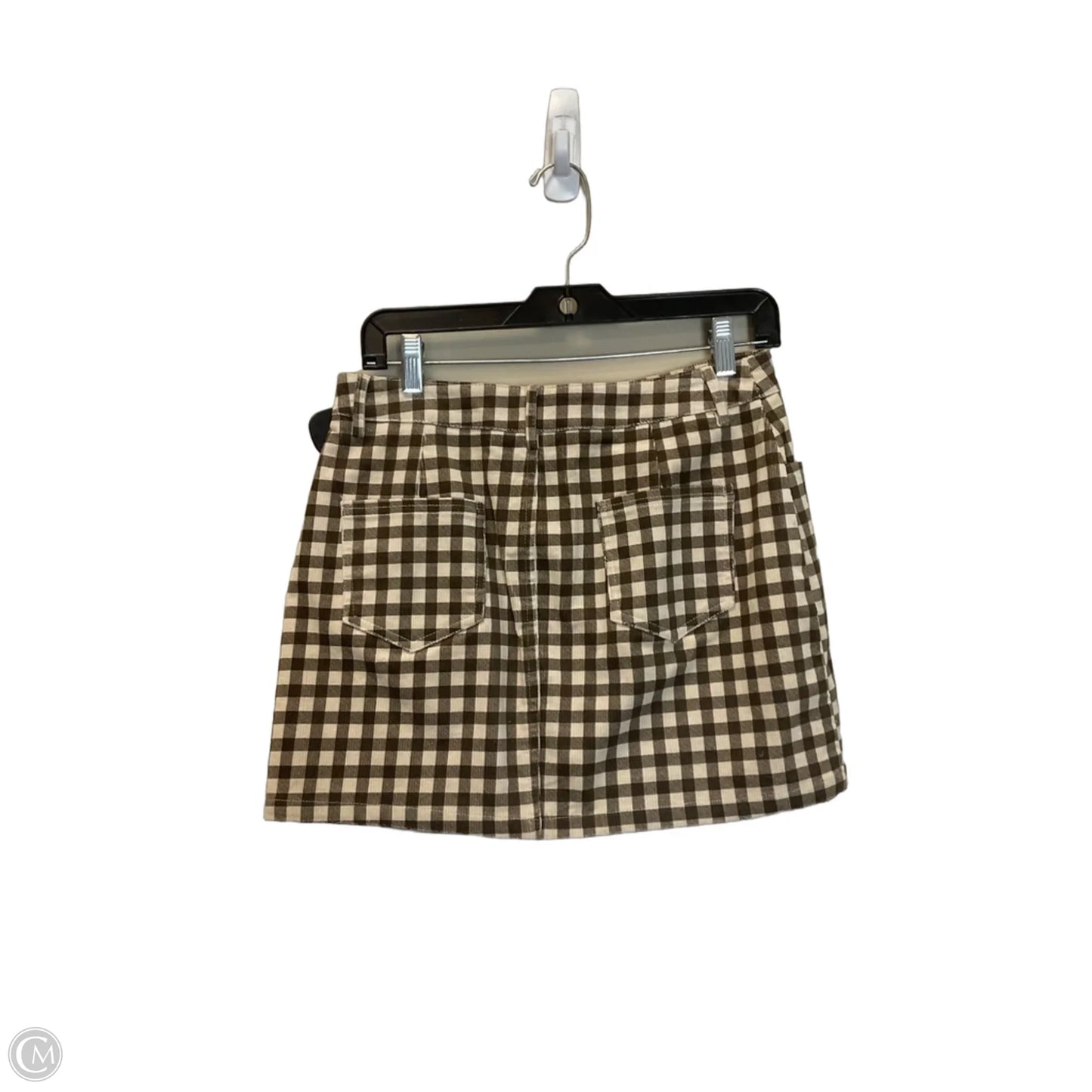 Skirt Midi By Le Lis In Brown & Cream, Size: M