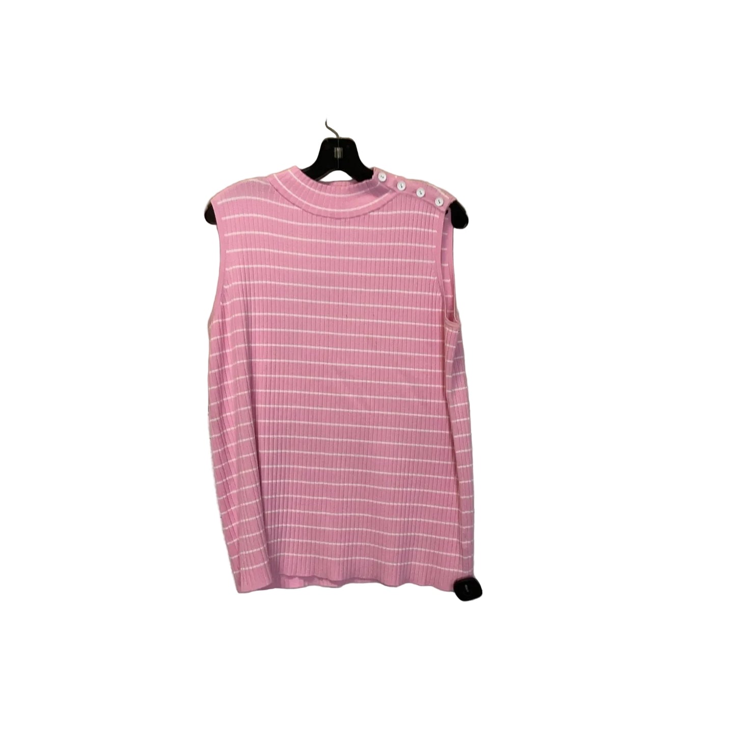 Top Sleeveless By Talbots In Pink, Size: 1x