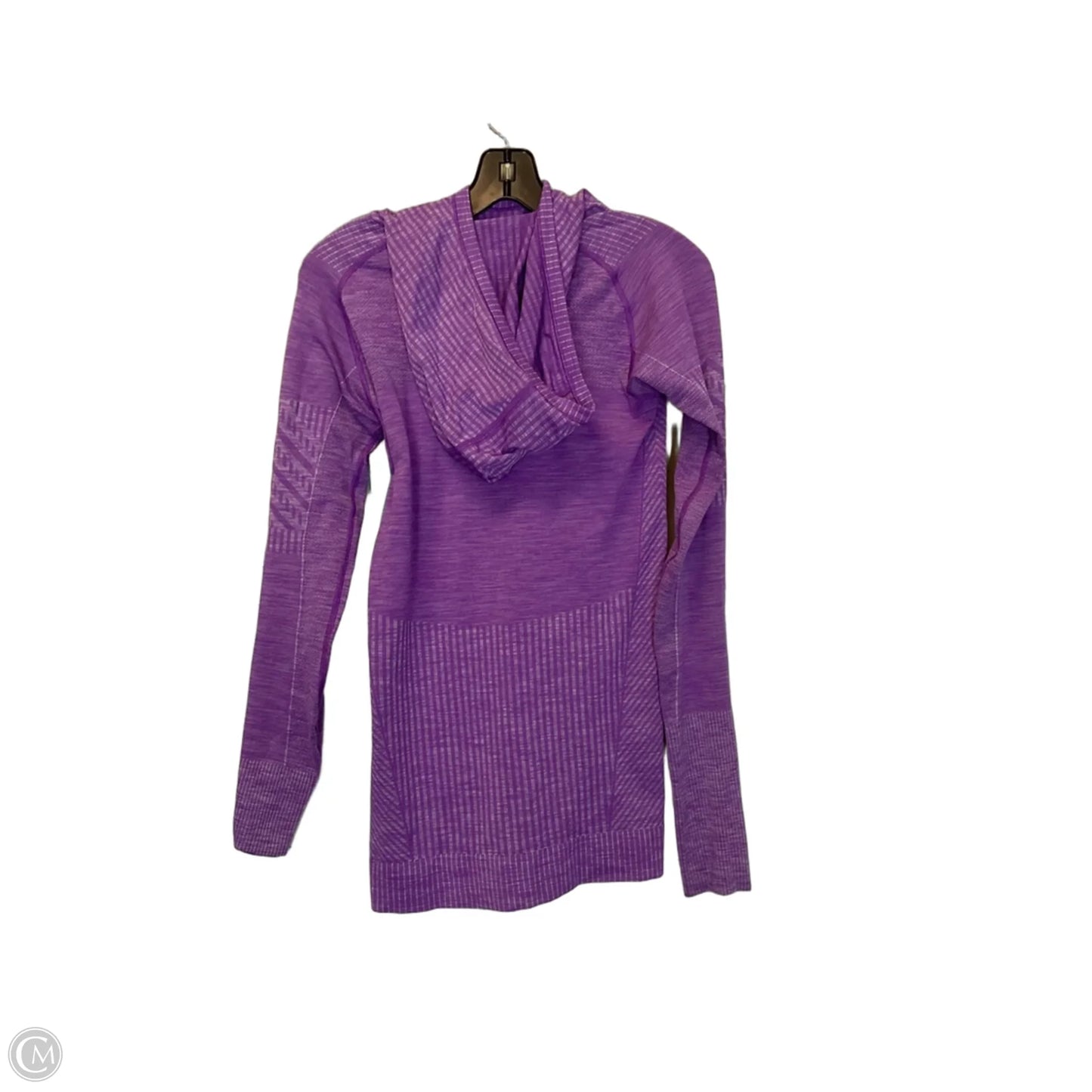 Athletic Top Long Sleeve Hoodie By Lululemon In Purple, Size: S