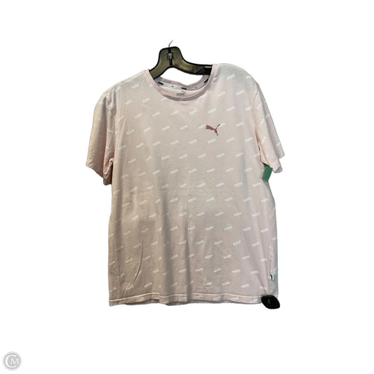 Top Short Sleeve By Puma In Pink, Size: S