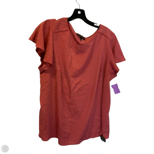 Top Short Sleeve By Lane Bryant In Red, Size: 1x