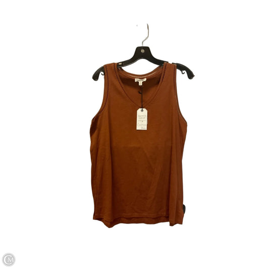 Top Sleeveless By Cotton Bleu In Brown, Size: S