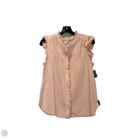 Top Sleeveless By Loft In Orange, Size: S