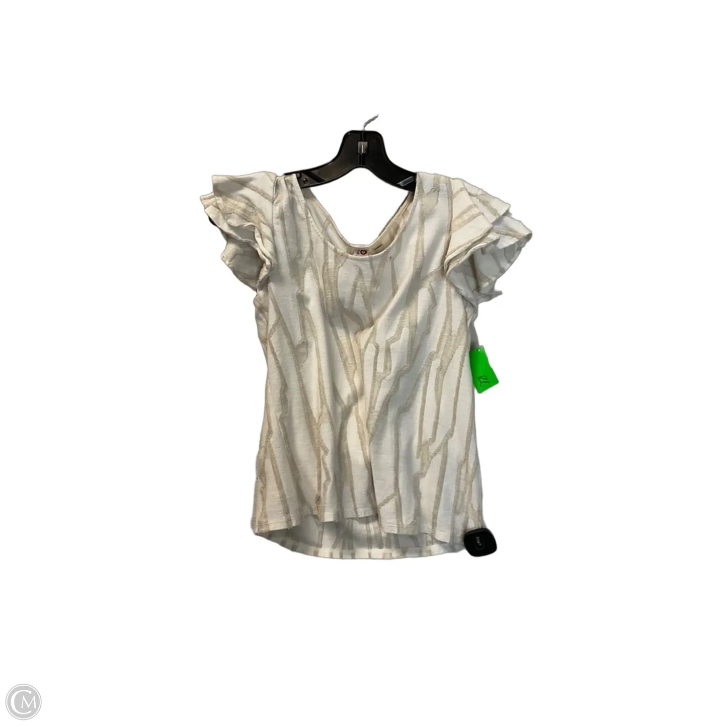 Top Short Sleeve By Dolan Left Coast In Beige, Size: Xs