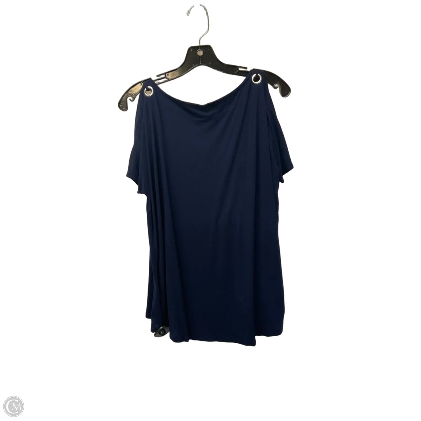 Top Short Sleeve By Cable And Gauge In Navy, Size: M