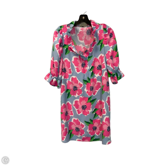 Dress Casual Short By Michelle Mcdowell In Blue & Pink, Size: S