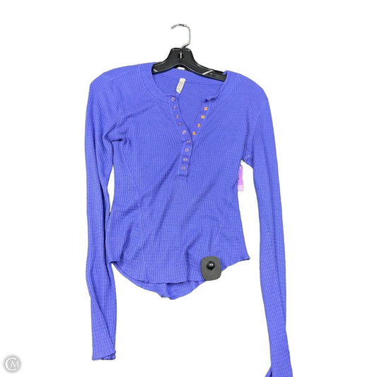 Top Long Sleeve By Free People In Purple, Size: S