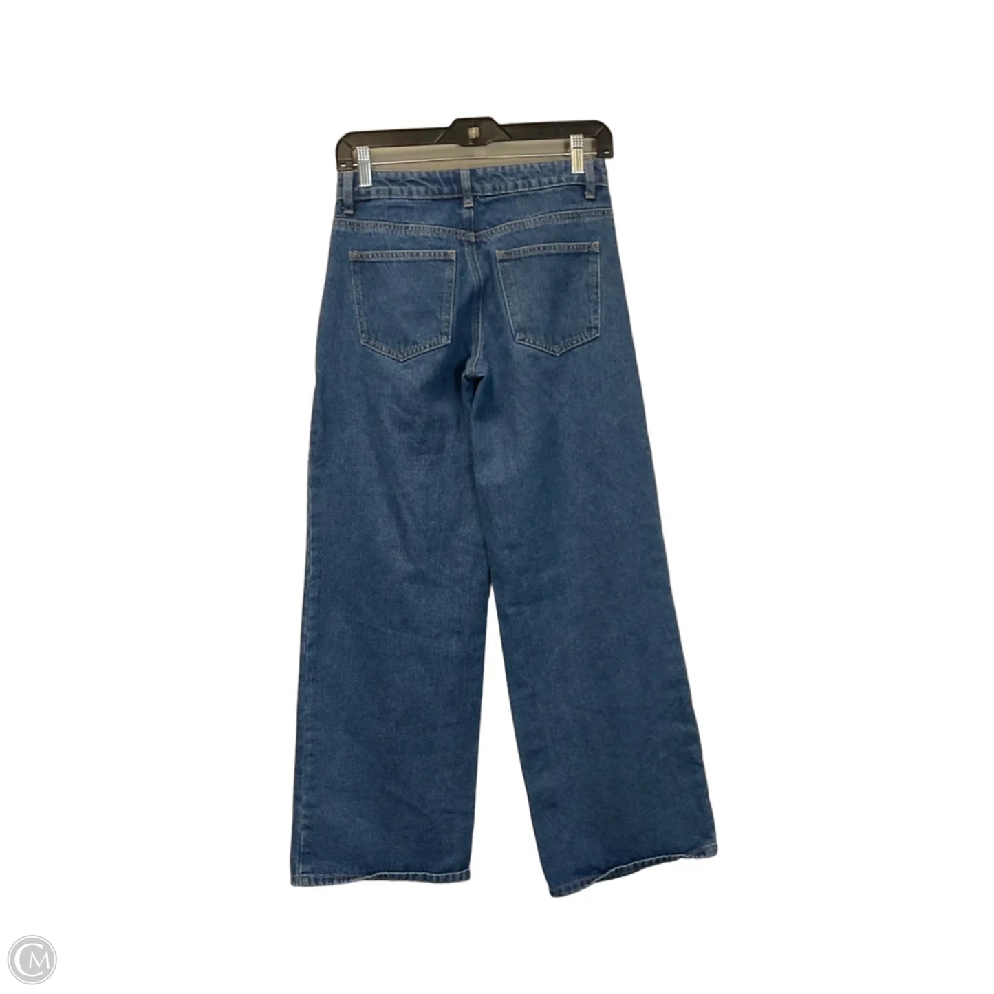 Jeans Wide Leg By Edikted In Blue Denim, Size: Xs