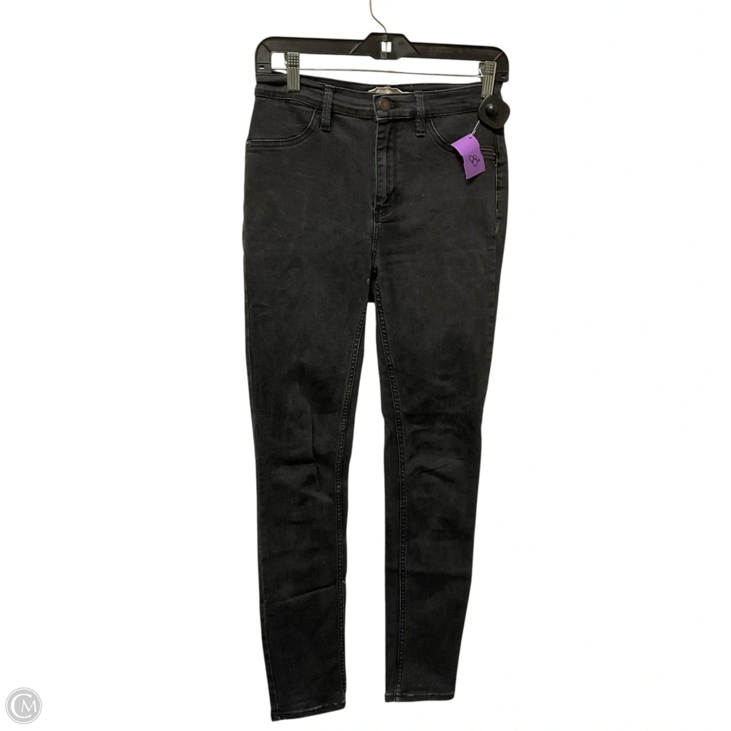 Jeans Skinny By Free People In Black Denim, Size: 6