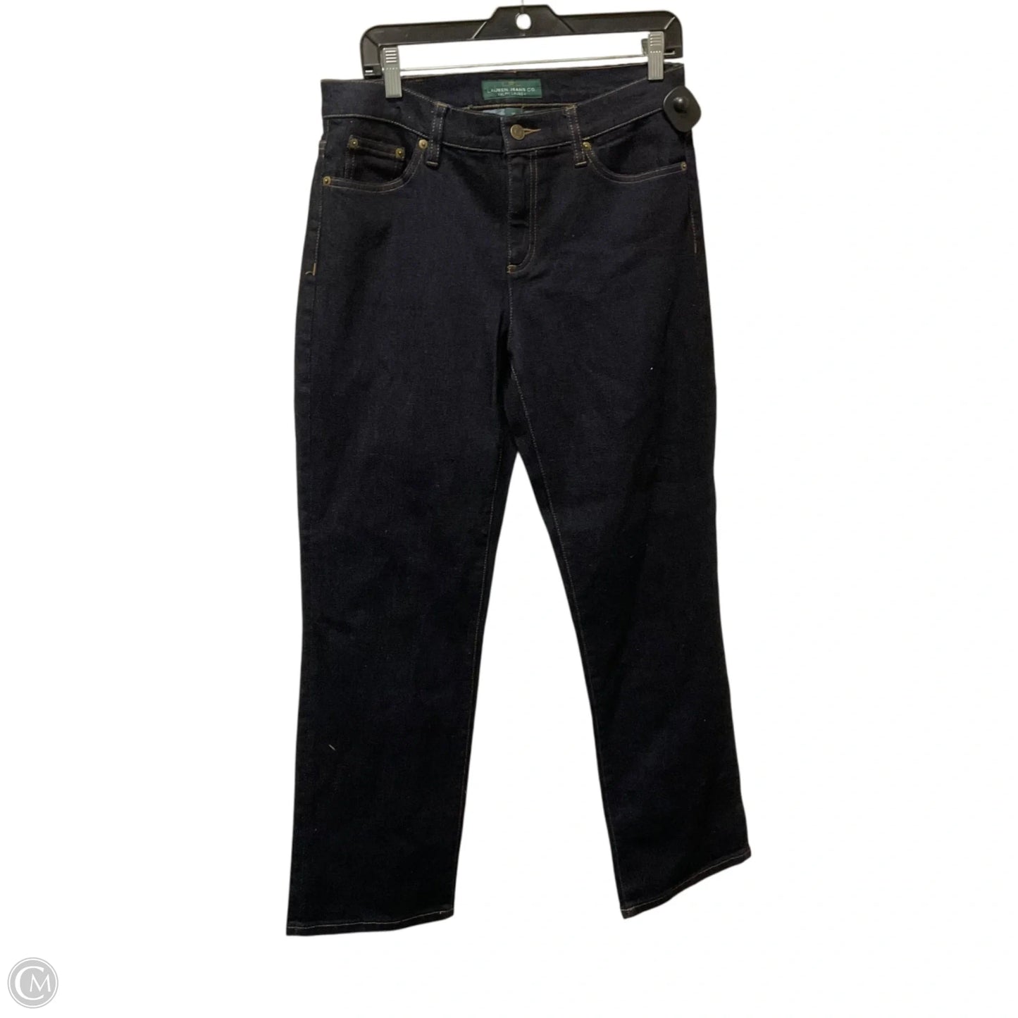 Jeans Straight By Lauren By Ralph Lauren In Blue Denim, Size: 10