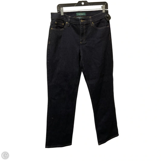 Jeans Straight By Lauren By Ralph Lauren In Blue Denim, Size: 10