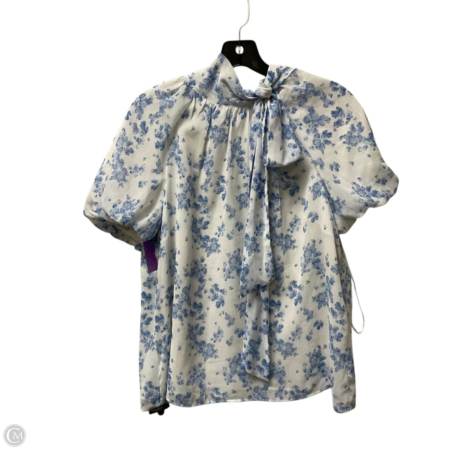 Top Short Sleeve By Cece In Blue, Size: M