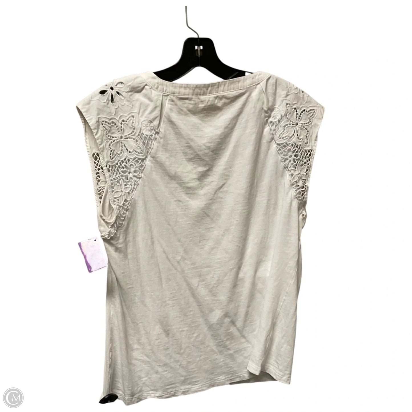 Top Short Sleeve By Talbots In White, Size: M