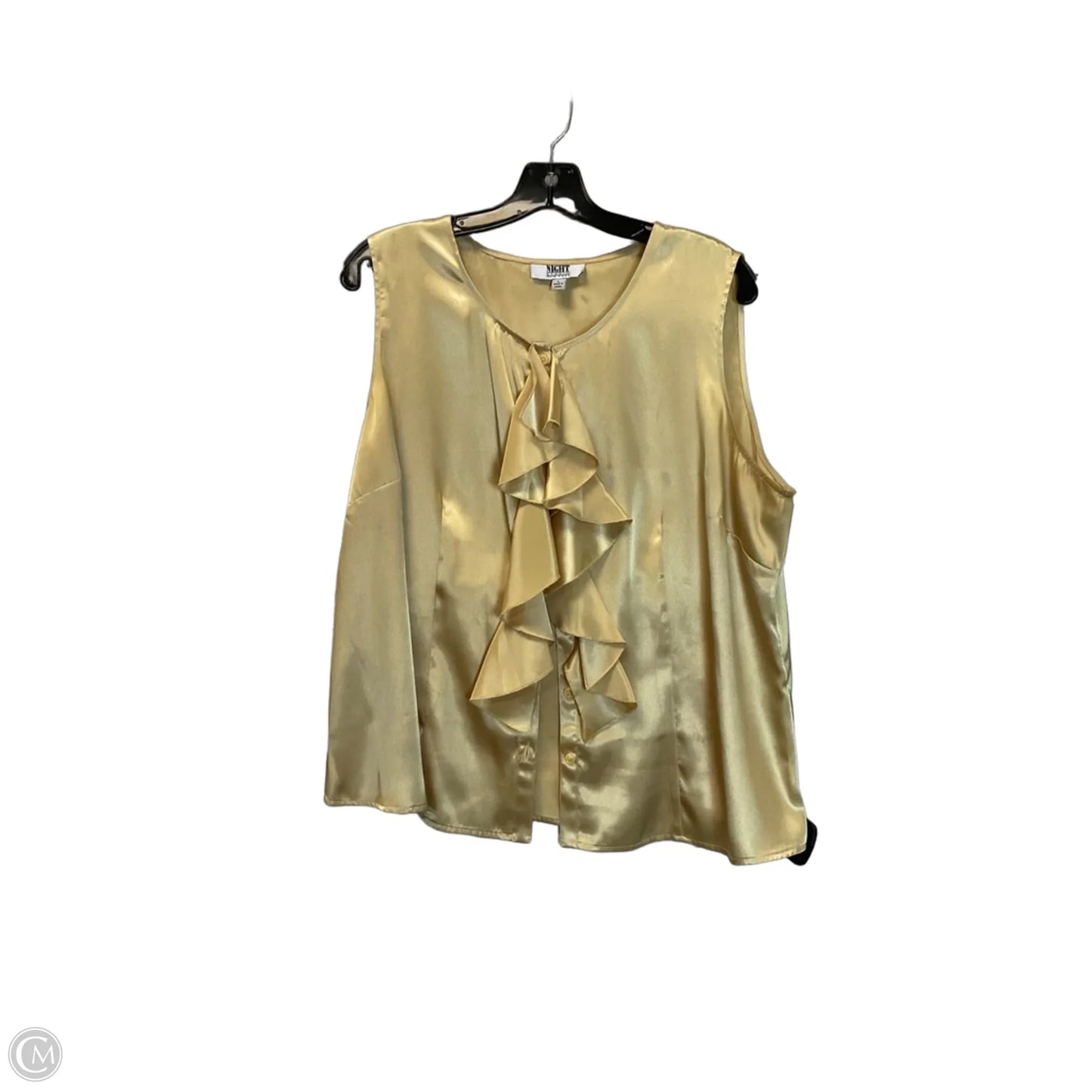 Top Sleeveless By Clothes Mentor In Gold, Size: L