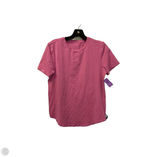 Athletic Top Short Sleeve By Lululemon In Pink, Size: S