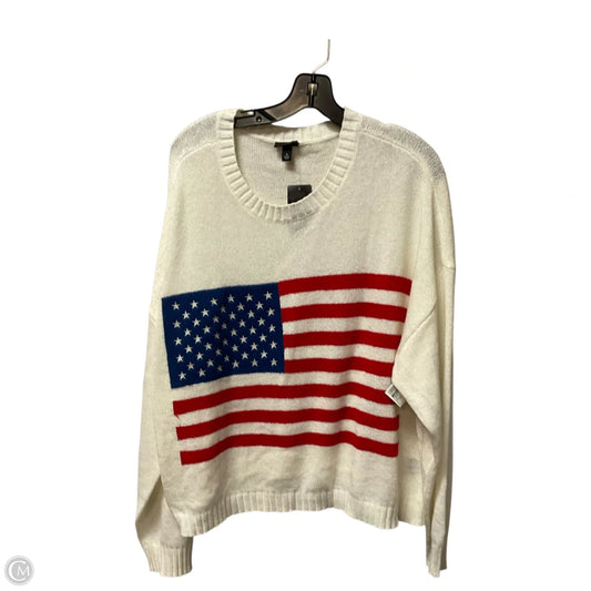 Sweatshirt Crewneck By Torrid In Cream, Size: 3x