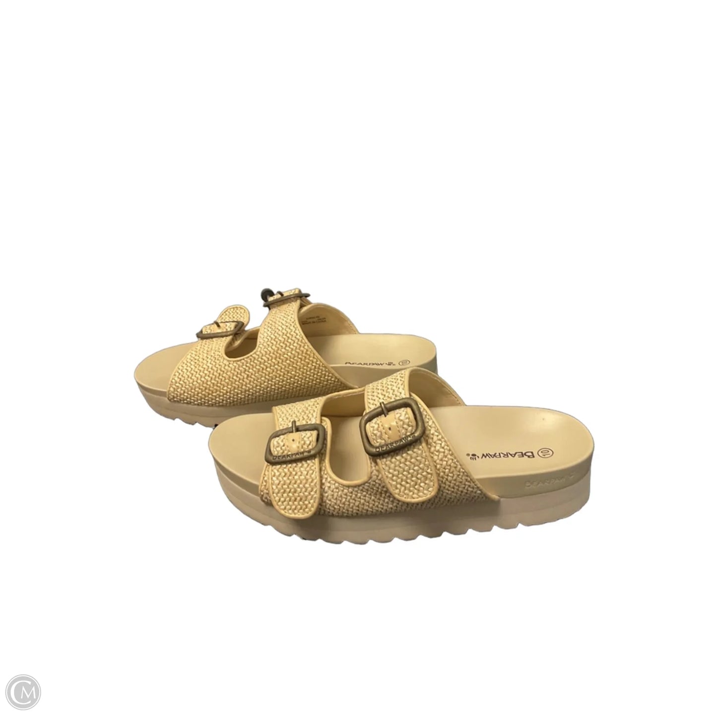 Sandals Heels Block By Bearpaw In Tan, Size: 10