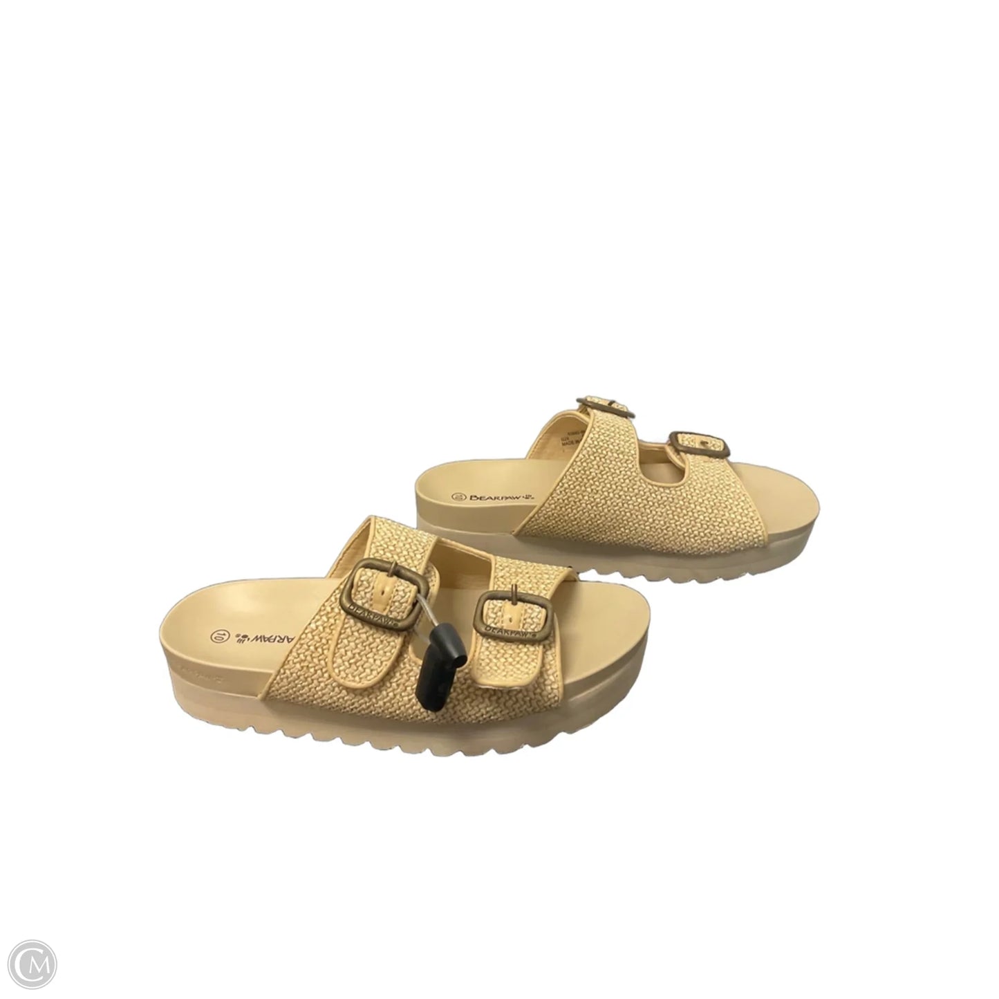 Sandals Heels Block By Bearpaw In Tan, Size: 10