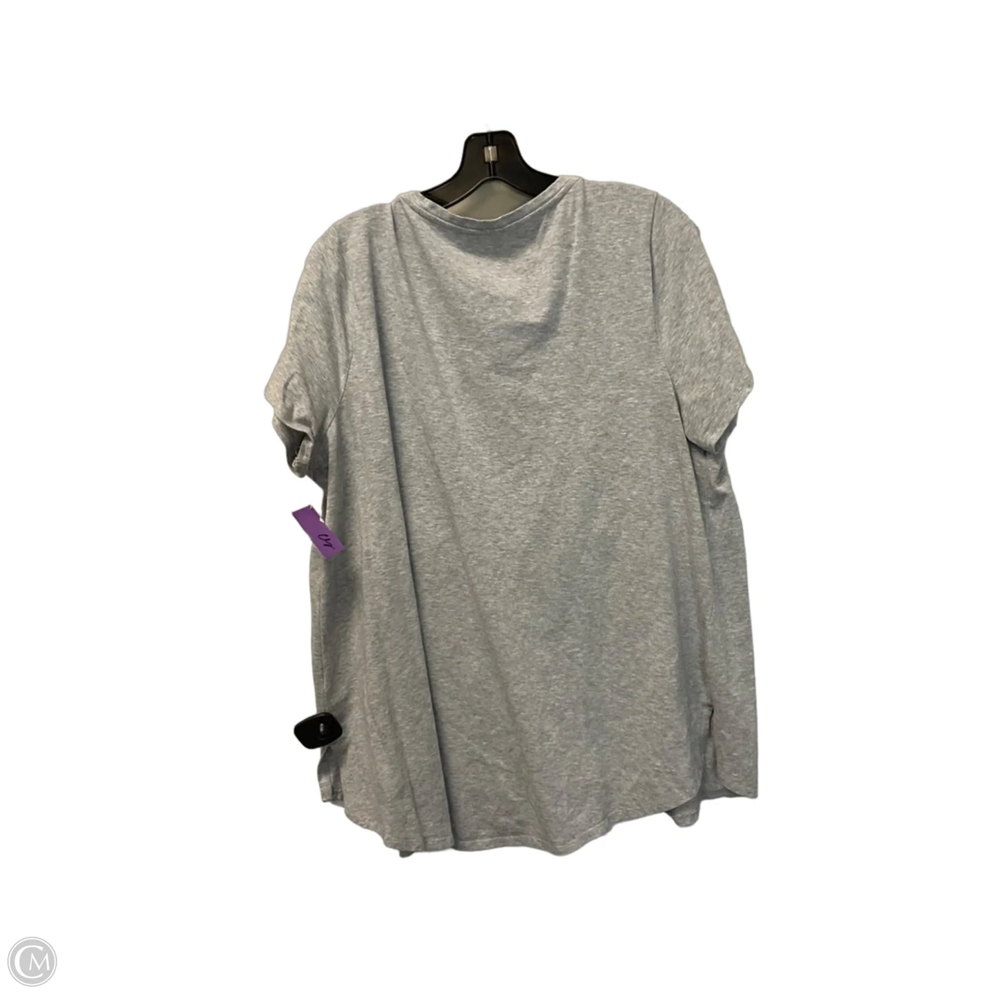 Top Short Sleeve Basic By Soft Surroundings In Grey, Size: 1x