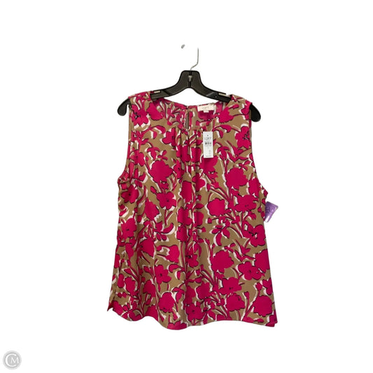 Top Sleeveless By Loft In Pink, Size: Xl