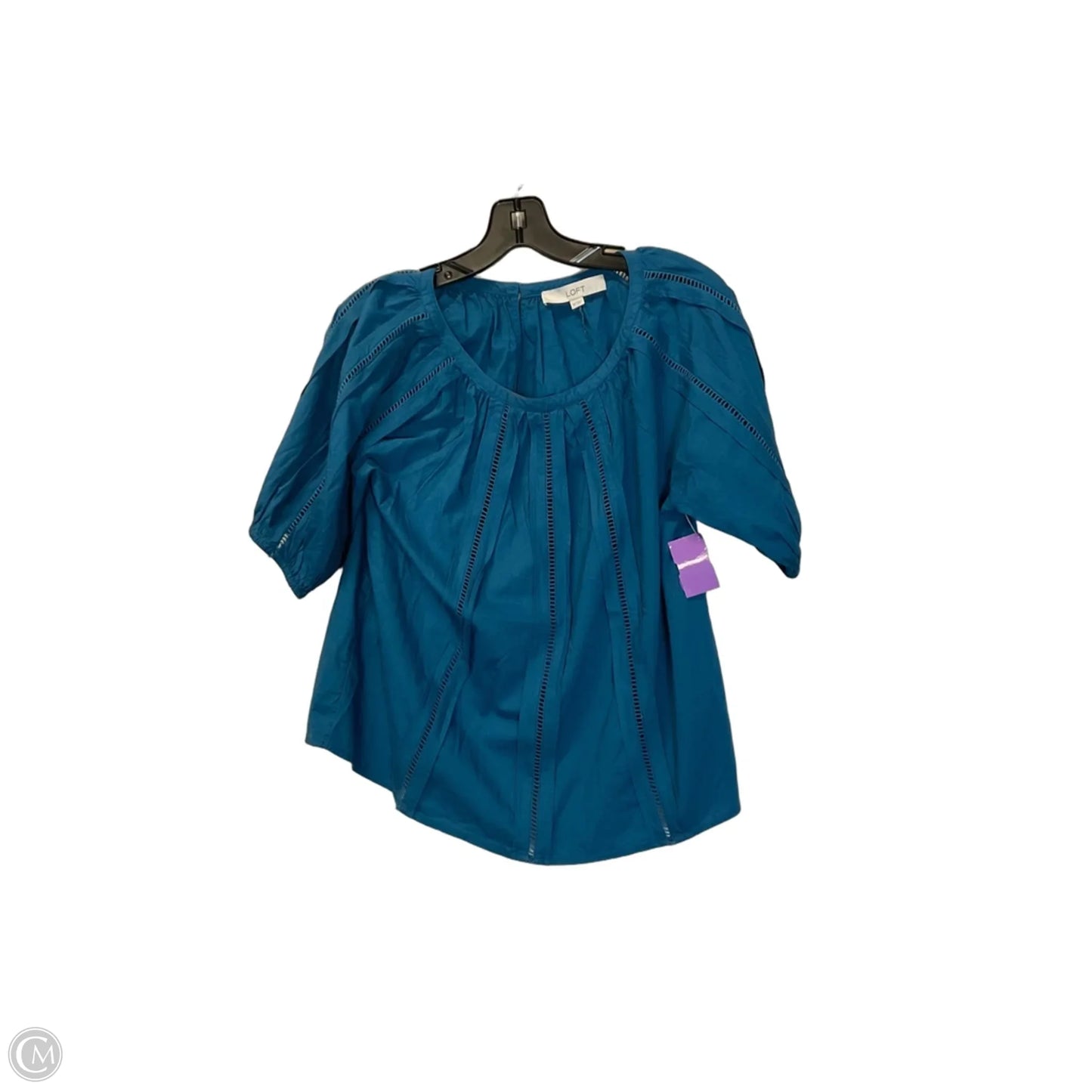 Top Short Sleeve By Loft In Blue, Size: Xs